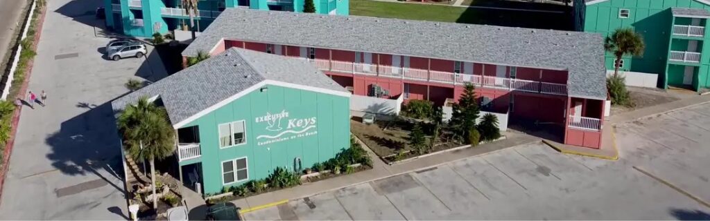 Exterior shot of Executive Keys Condominiums