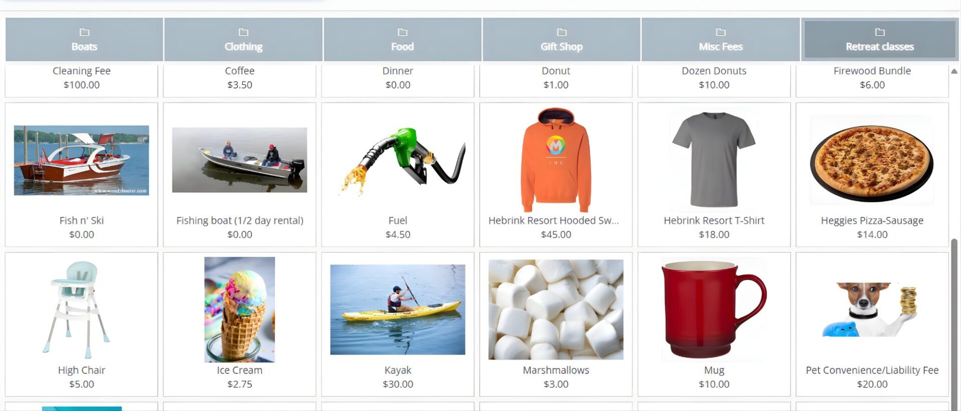 point of sale screenshot